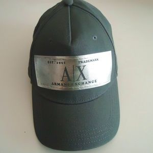 Armani Exchange A|X Men's Baseball Gray Cap Cotton One Size